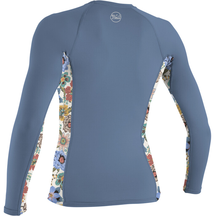 2024 O'Neill Frauen Side Print Long Sleeve Rash Guard 5406S - Infinity / Talitha